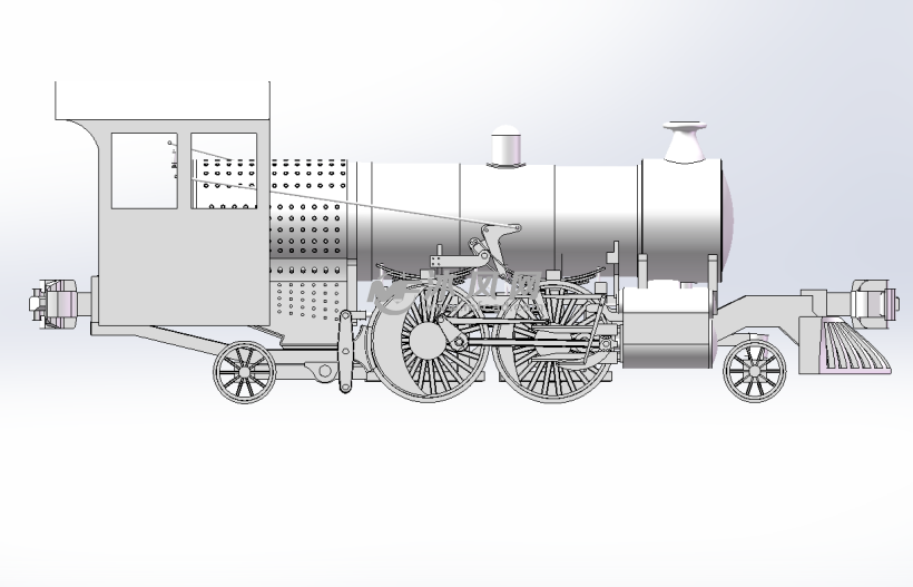 火车头详细结构模型