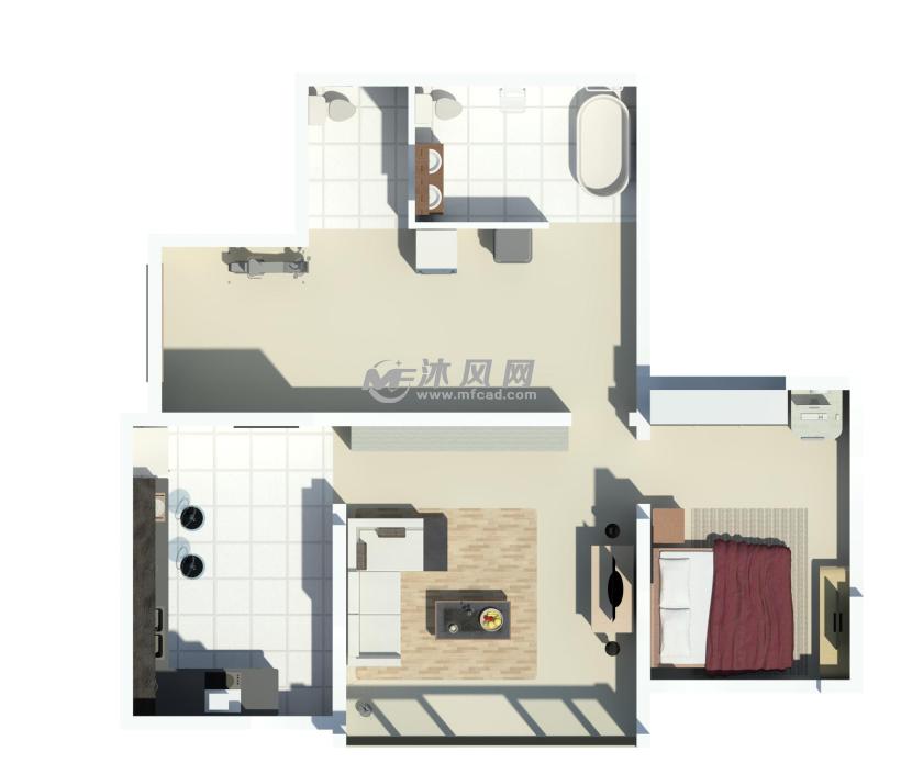 现代简约风家装设计 - AutoCAD一般住宅及样板