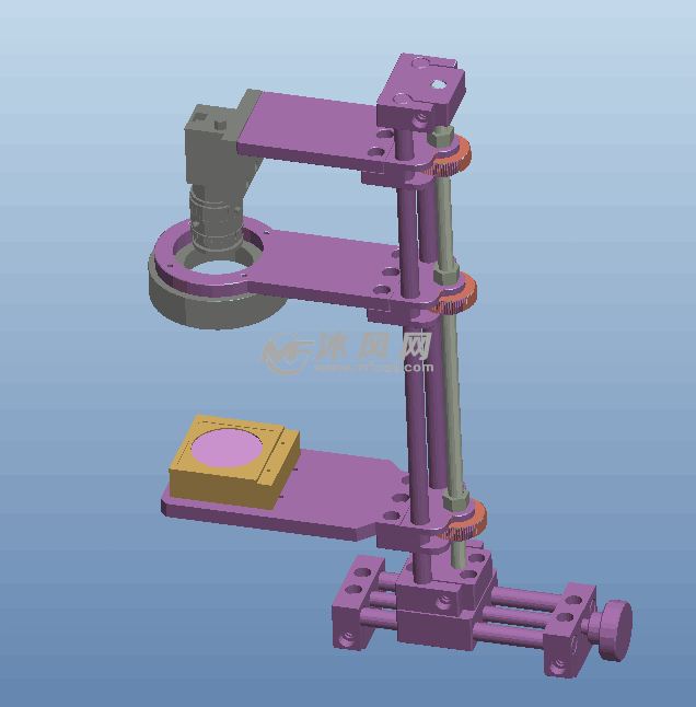 CCD检测固定座架 - proe机械设备模型下载
