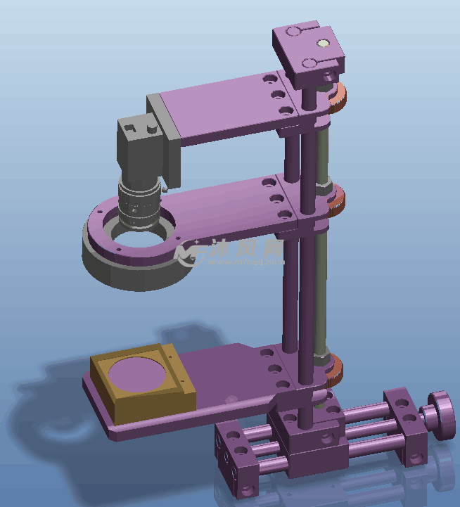 CCD检测固定座架 - proe机械设备模型下载