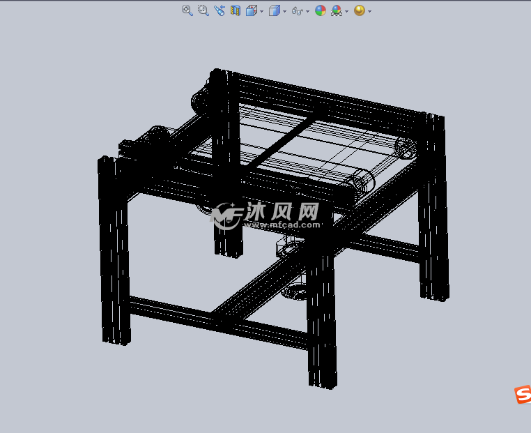 PCB板平整度检测夹具设计模型 - solidworks机