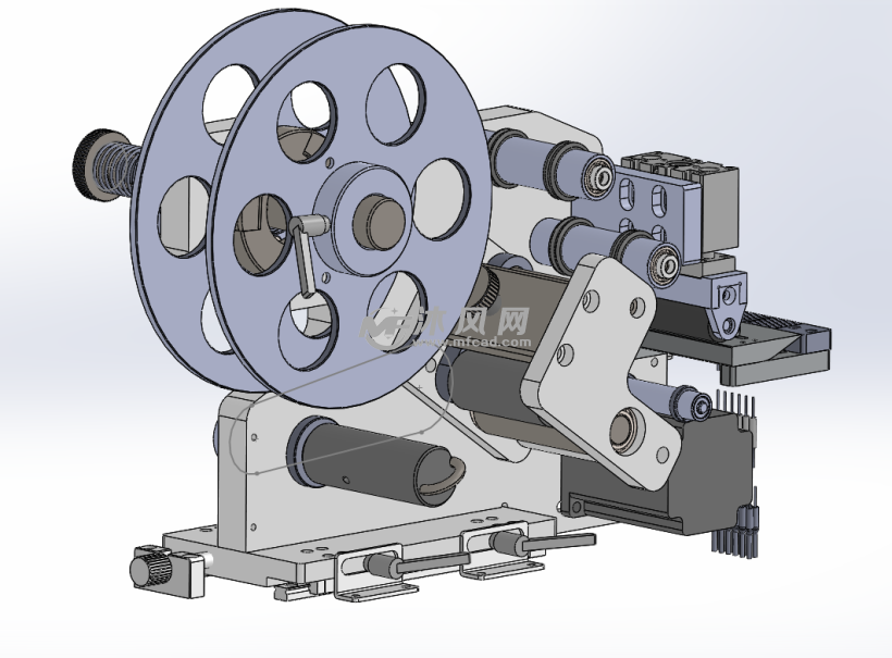 标签剥离机模型设计 - solidworks机械设备模型