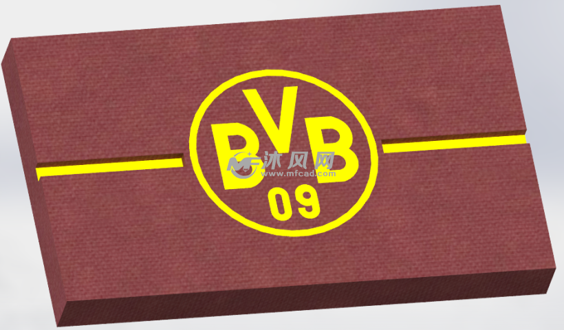 多特蒙德足球队队徽 - solidworks电脑周边类模