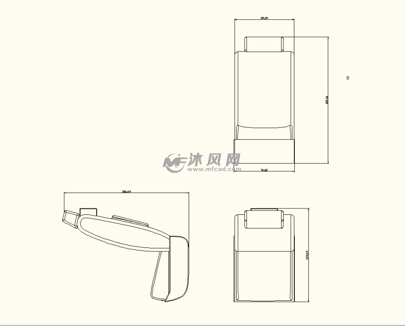 座椅三视图