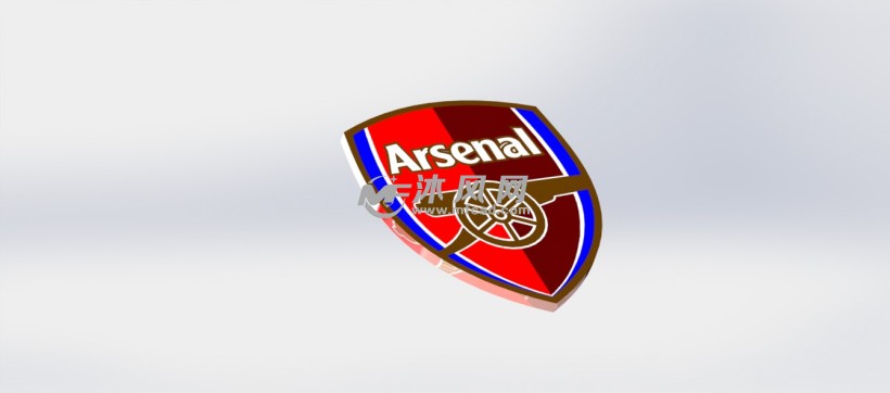 阿森纳足球队队徽挂件 - solidworks办公用品模