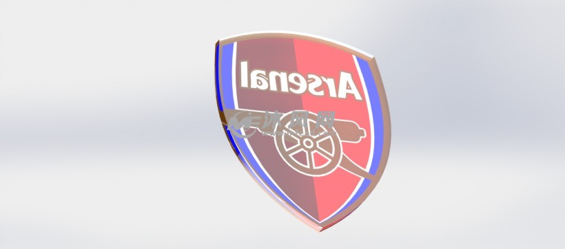 阿森纳足球队队徽挂件 - solidworks办公用品模