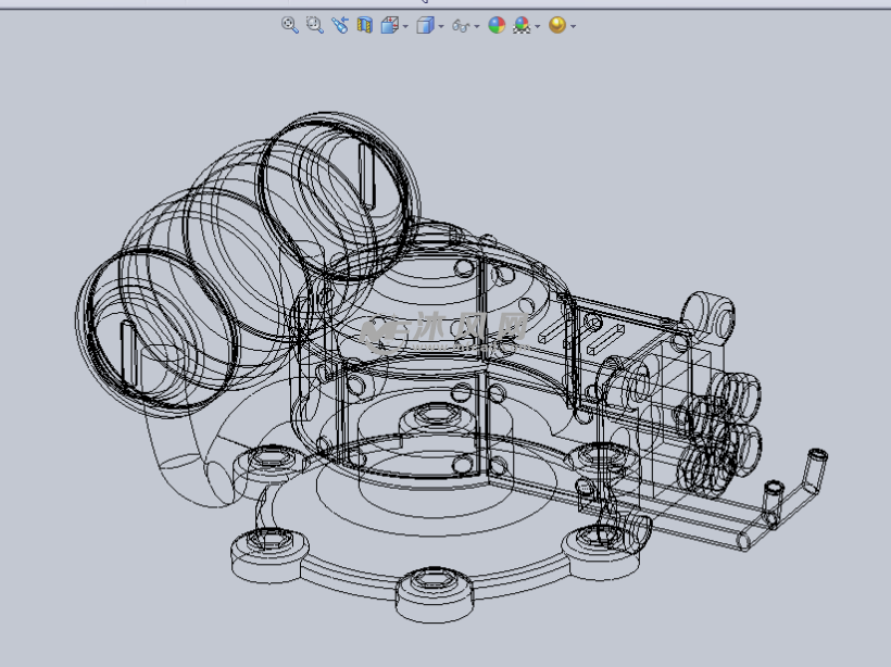 游戏海岛奇兵喷火器设计模型 - solidworks机械