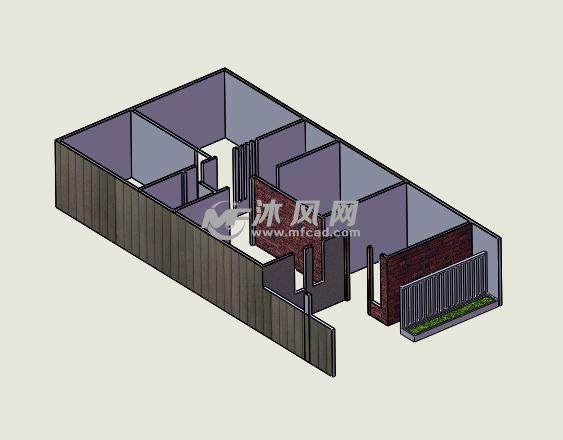 乡村瓦房设计 - solidworks园林建筑模型下载