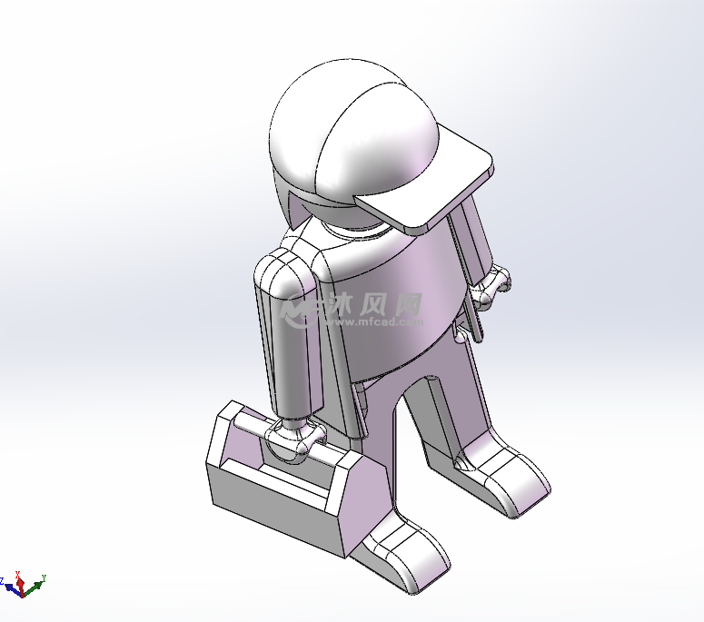 卡通动画人物工人形象 - solidworks动物模型下载