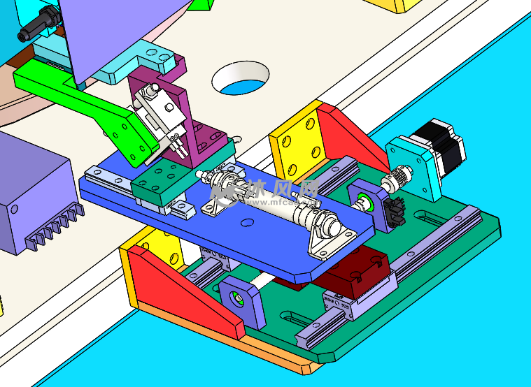 全自动计算器贴双面胶机 - solidworks机械设备