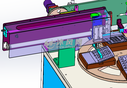 全自动计算器贴双面胶机 - solidworks机械设备