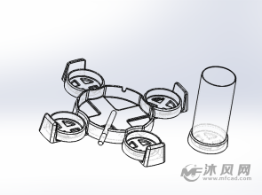 金属铝烟灰缸模型透视图