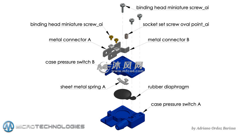 文件监测压力开关设计模型-solidworks生活用流量图纸受控图片