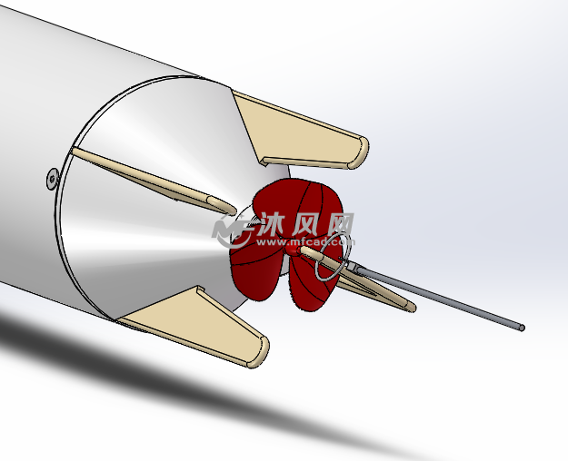 小型电池供电的鱼雷 水底航拍器模型 - solidwo