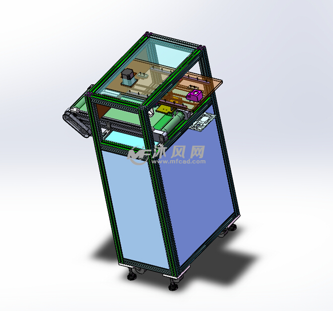 全自动手机壳打磨抛光机 - solidworks机械设备