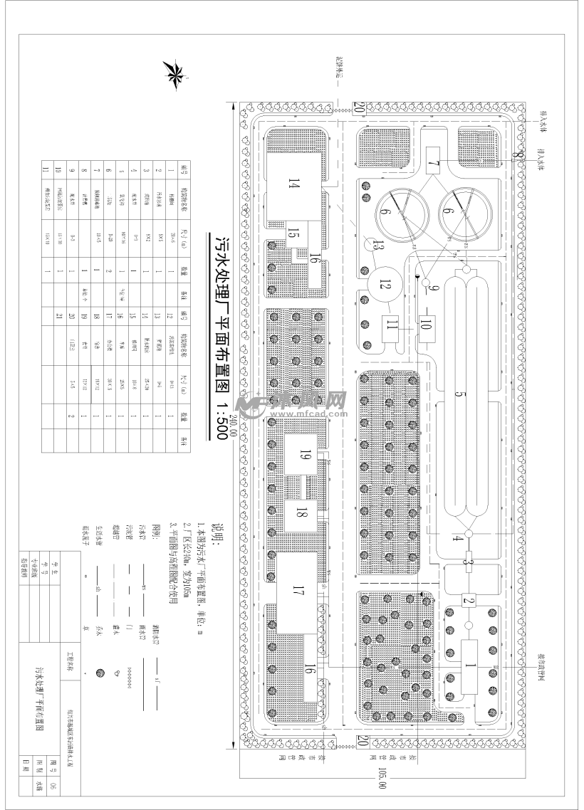 污水处理厂平面布置图