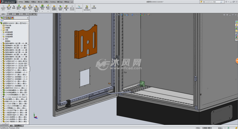 ps威图九折型材钣金机柜3d模型底座结构