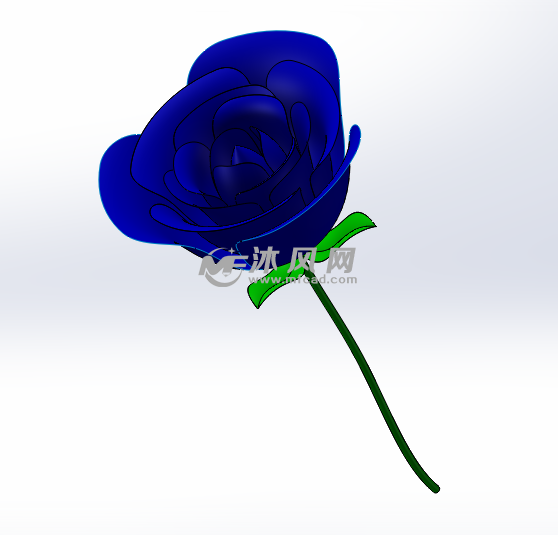 植物妖姬模型设计图-solidworks蓝色花果类模勤学网室内设计百度云图片