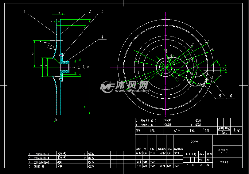 叶轮叶片类 - 其他autocad机械图纸 - 沐风图纸
