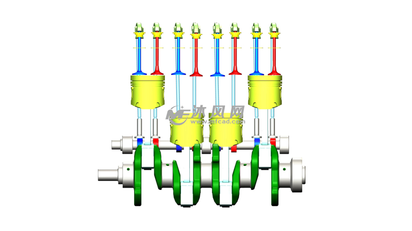 L4发动机曲柄连杆机构及配气机构运动分析 - P