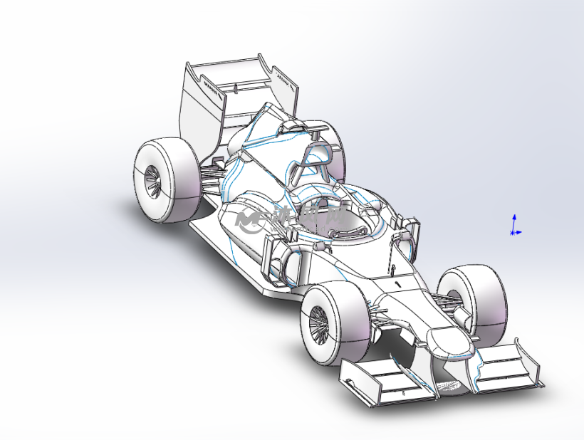 F1法拉利方程式赛车模型 - solidworks交通工具