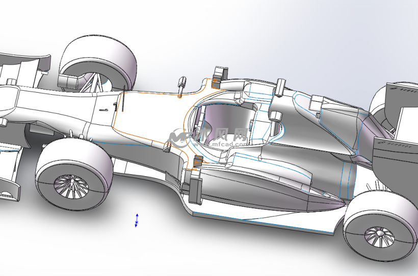 F1法拉利方程式赛车模型 - solidworks交通工具