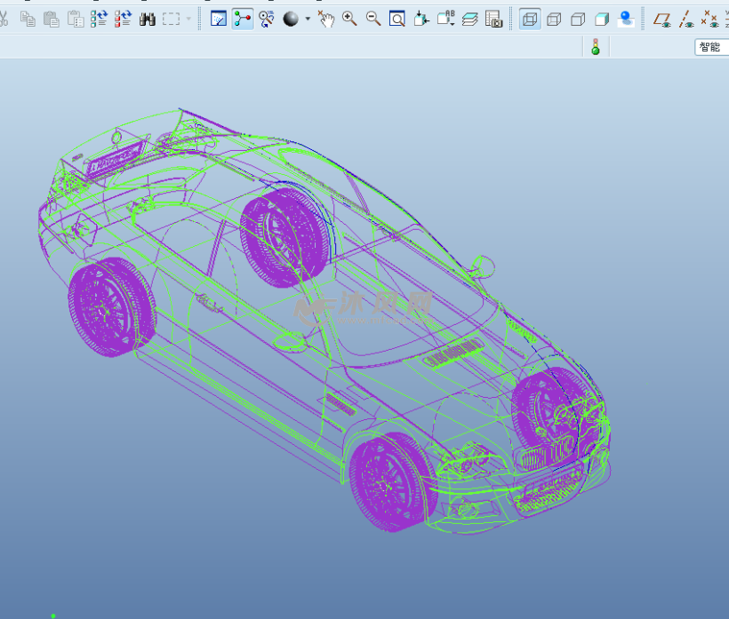 宝马3系列跑车设计模型 - ProE交通工具类模型