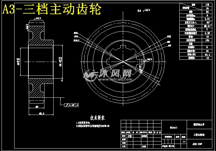 三档主动齿轮