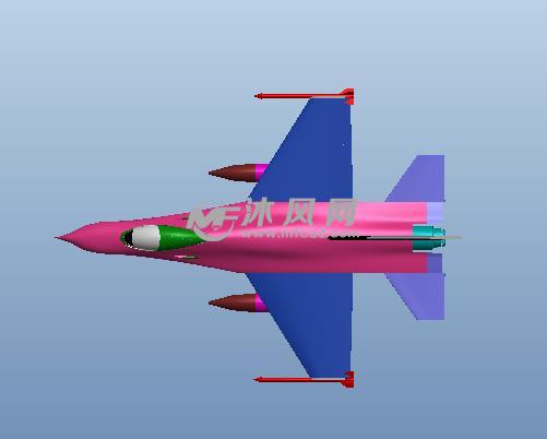 普通空中歼敌机模型 - ProE玩具公仔类模型下