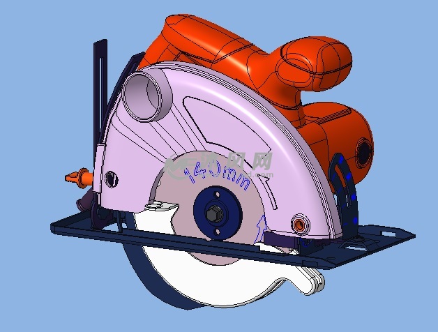 分享一款带跟刀板140电圆锯3d图形