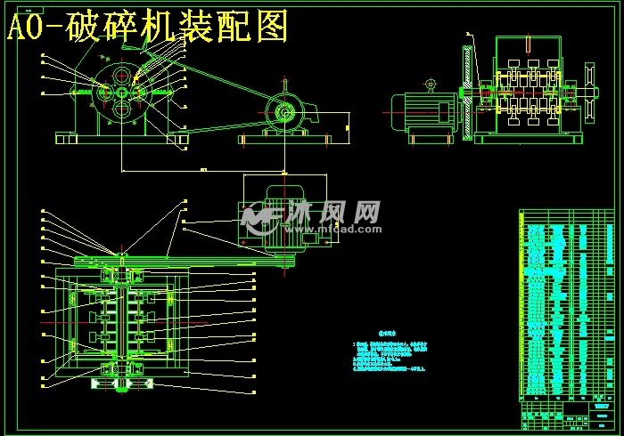 锤式破碎机设计【单转子、多排锤、不可逆式】