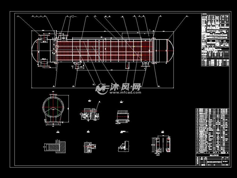 固定管板式换热器装配图
