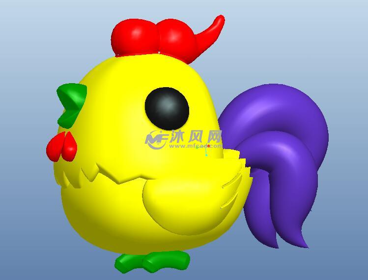 可爱的黄色小公鸡