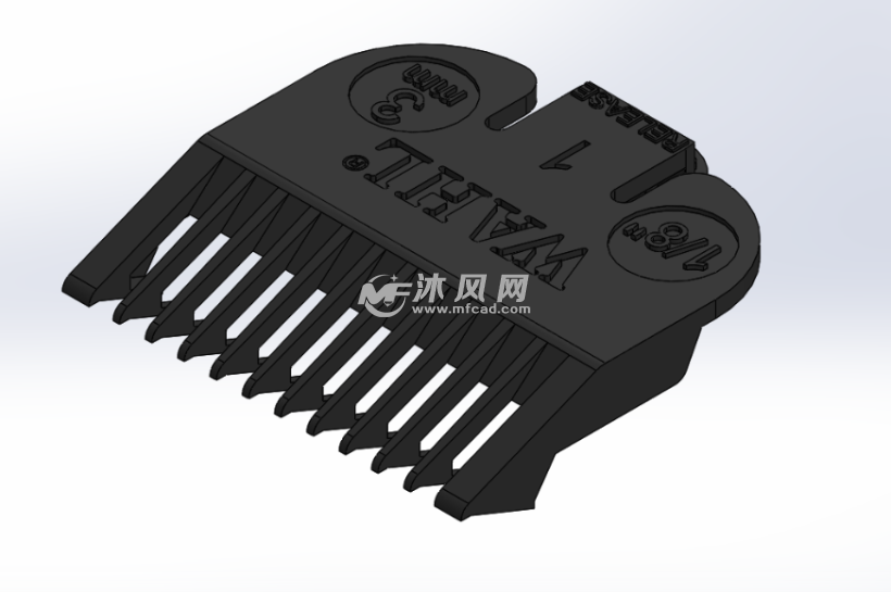 理发器卡尺模型 - solidworks生活用品类模型下
