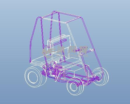 沙地卡丁车设计 - proe交通工具类模型下载 - 沐风图纸