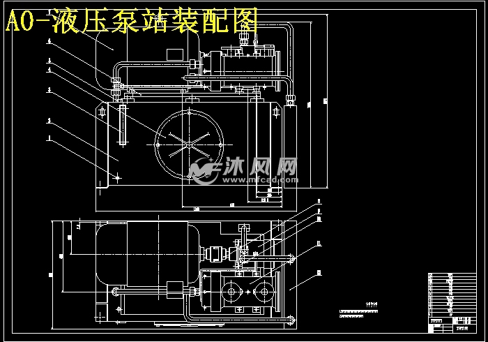 卧式钻孔组合机床液压系统设计图纸 说明书