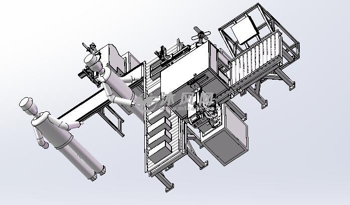 自动检测组装线设备模型 - solidworks机械设备