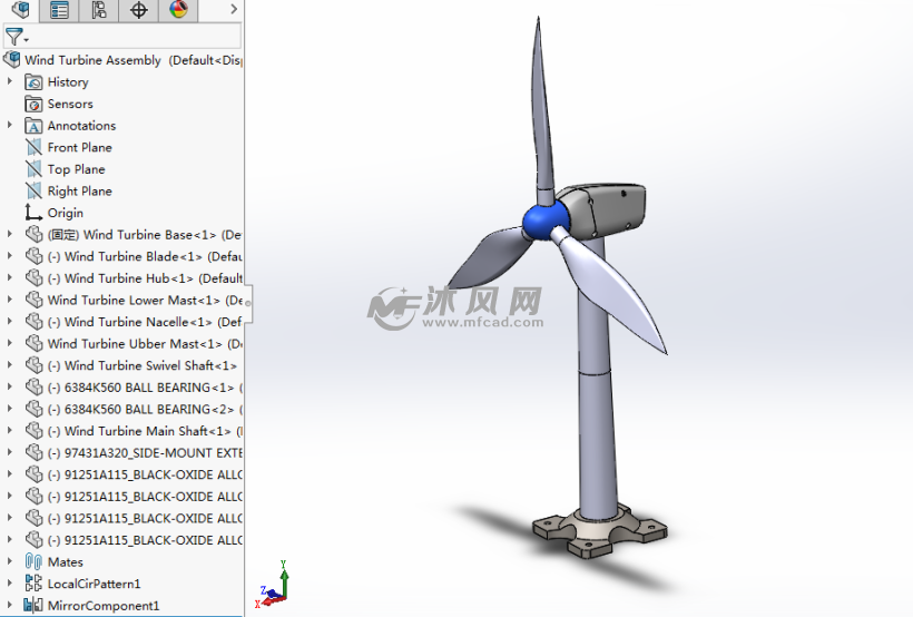风力发电机组模型设计图
