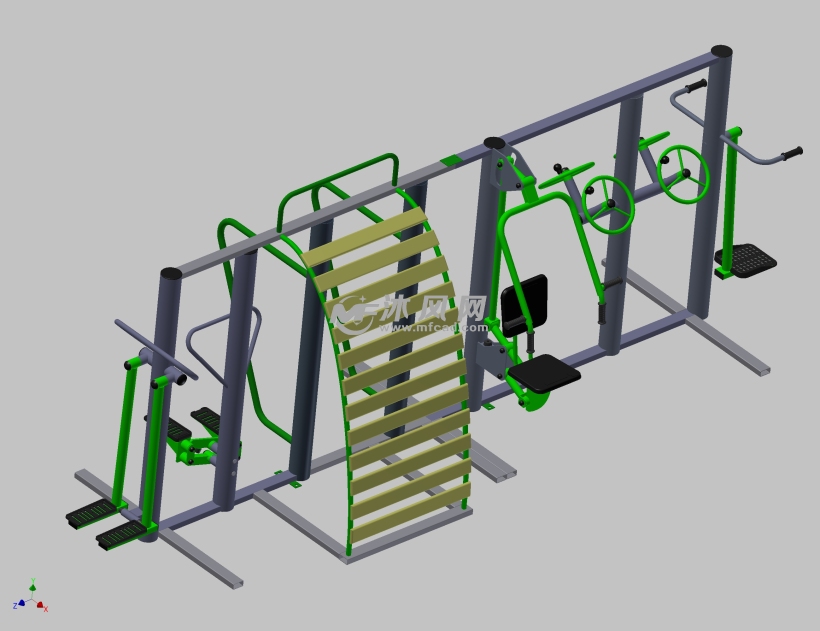 户外健身器材一体化创新设计