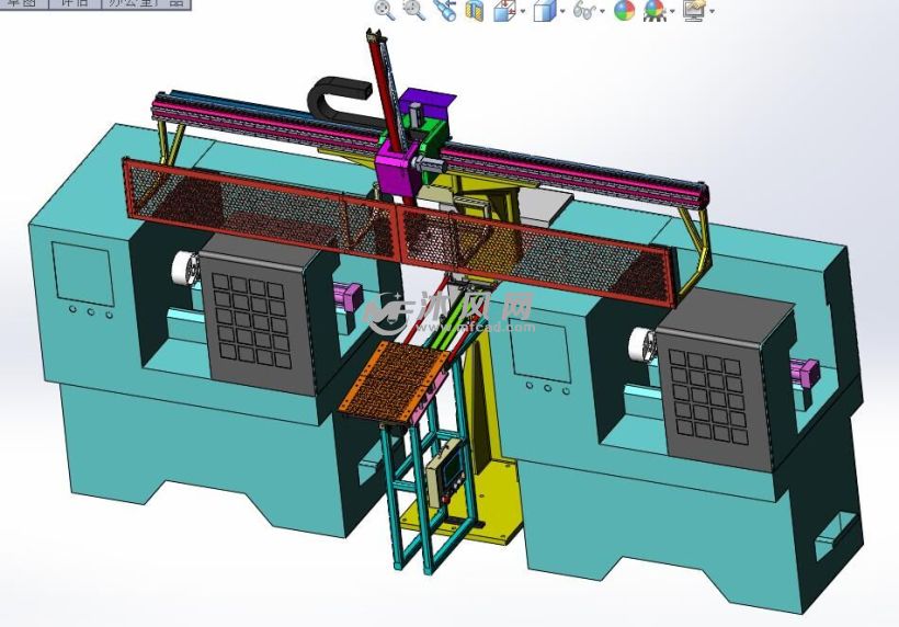 一机两用CNC数控车床自动上下料机械手臂设