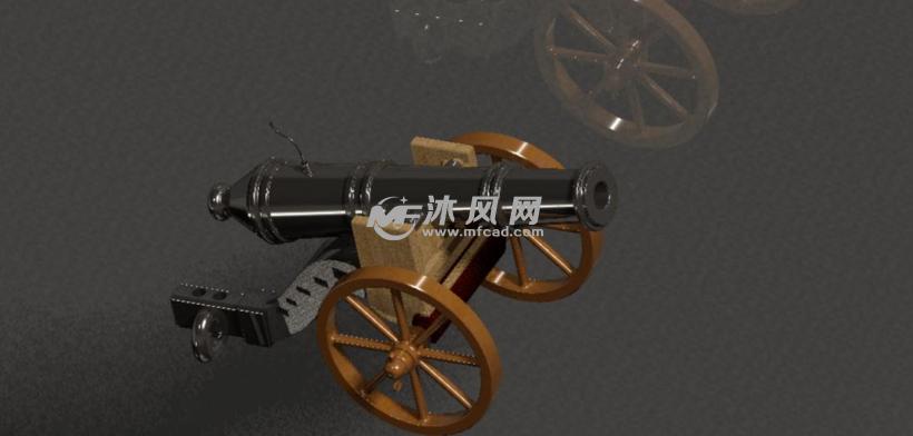 皇家大炮榴弹炮加农炮模型 - proe军工用品类模型下载 - 沐风图纸