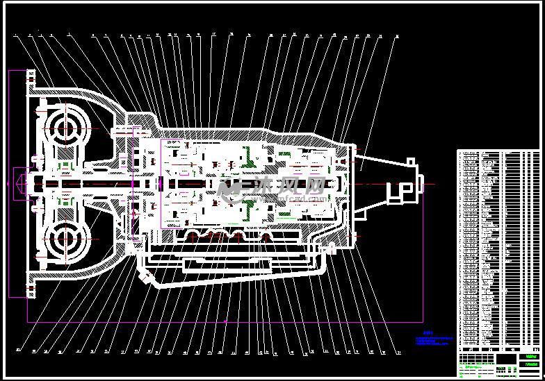 行星齿轮变速箱 - AutoCAD减速机械设备图纸下