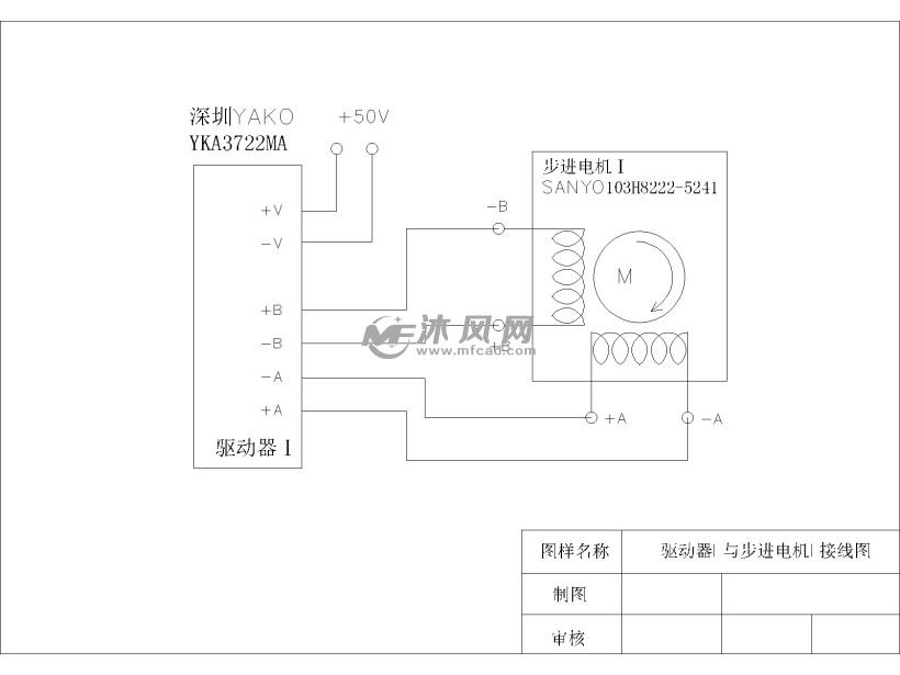 驱动器i与步进电机i的接线