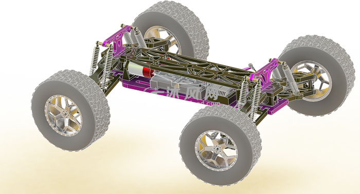 高强度遥控车越野大脚四驱车,非常容易制作成