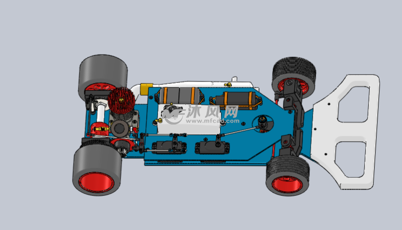 遥控无人赛车玩具设计模型 - solidworks玩具公