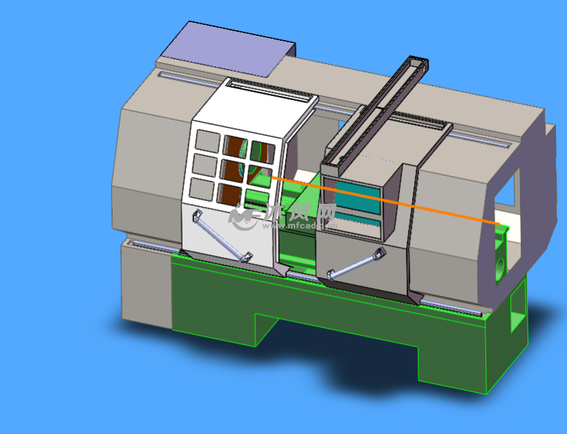 数控车床防护罩三维模型 - solidworks机械设备模型