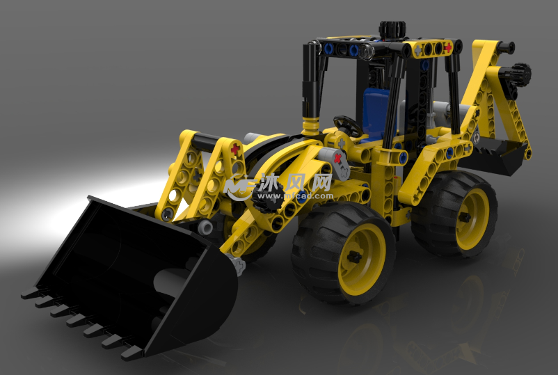 乐高玩具-挖掘机铲土一体机 - solidworks玩具公