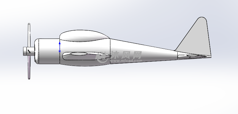 简易小飞机sw模型 - solidworks玩具公仔类模型