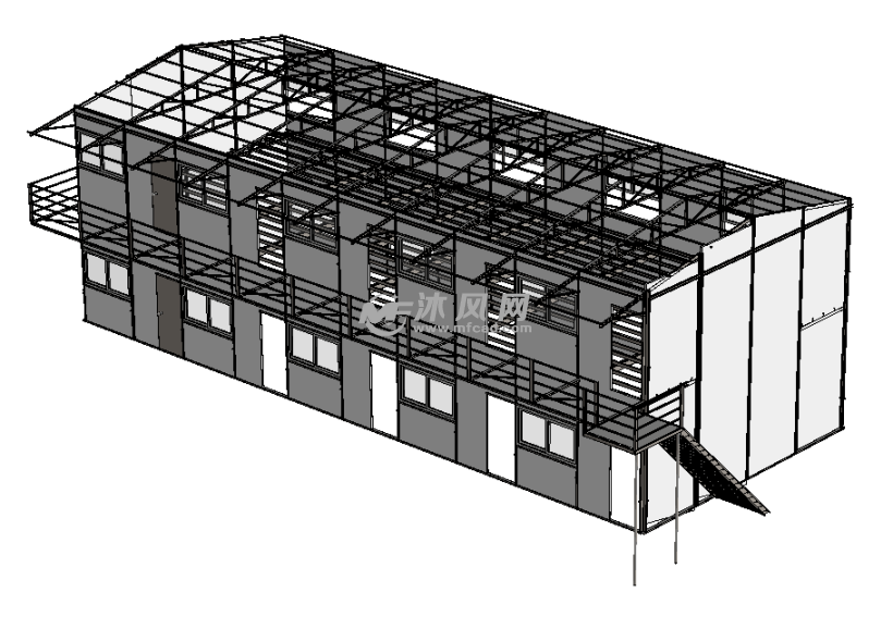 光伏活动板房设计模型 - solidworks园林建筑模