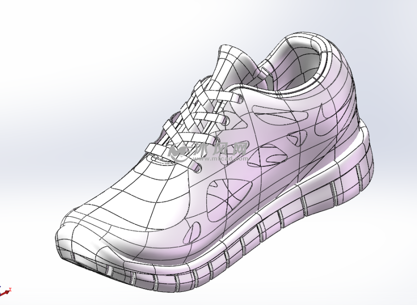 运动系列耐克运动鞋跑步鞋模型 - solidworks服